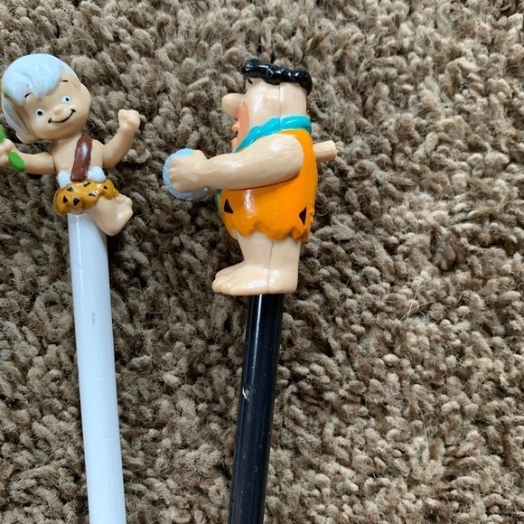 Vintage Set of 3 Flintstones Pencils (Fred, Bam Bam, Dino) - Picture 4 of 6